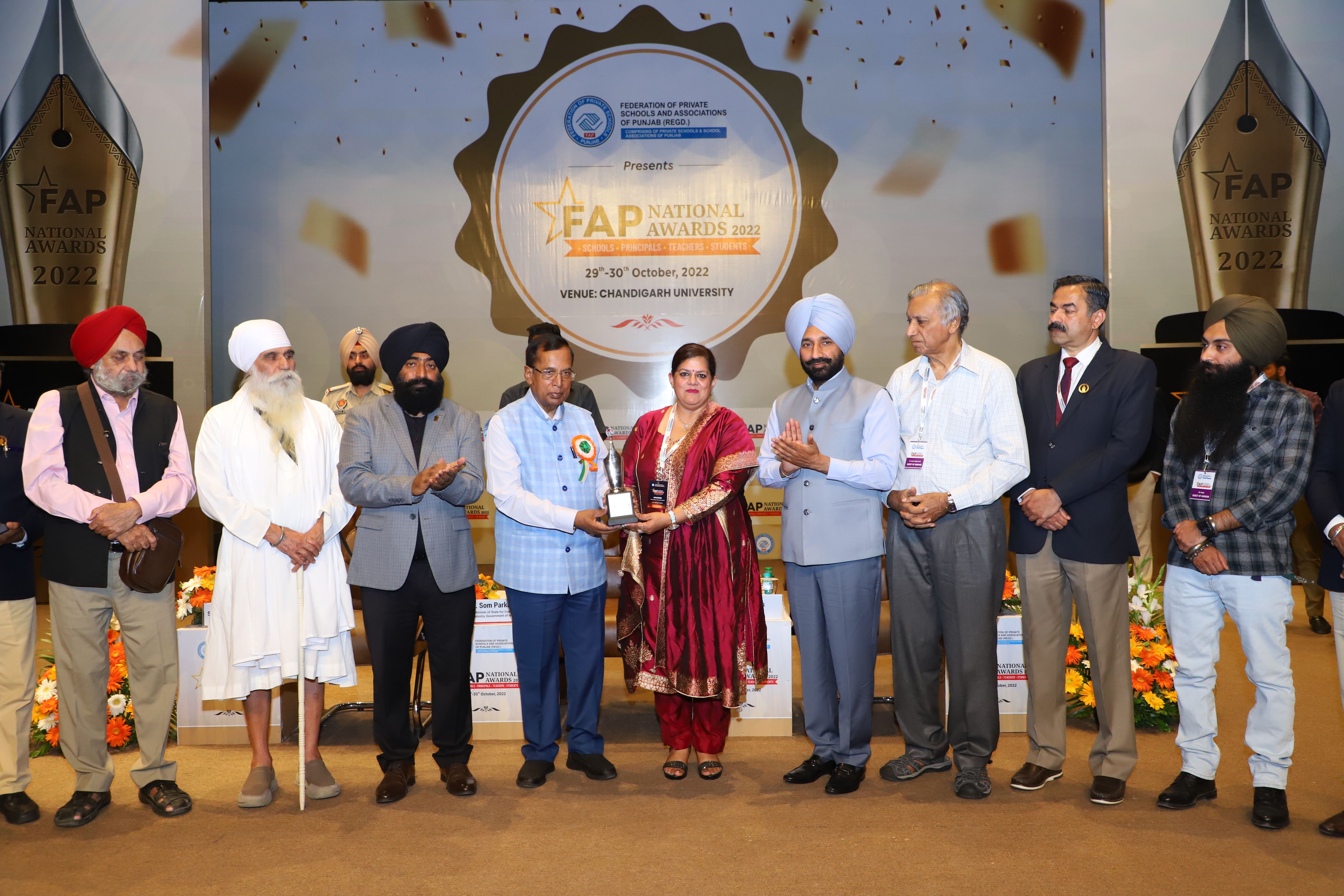 Proud Moment of Recognition at FAP National Awards 2022